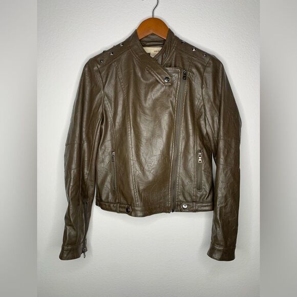 Sans Souci Olive Jacket with Stud Accents - Picture 1 of 4